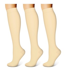 WITHYOU 3 Pairs Compression Socks for Women & Men 15-20 mmHg,Best Support for Nurses Running Hiking
