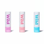 Wild - Pack of 3 Mini Deodorants - Aluminum Free - Long Lasting Protection - Great for Vacation & Travel - Plastic Free - Vegan - Trial Size