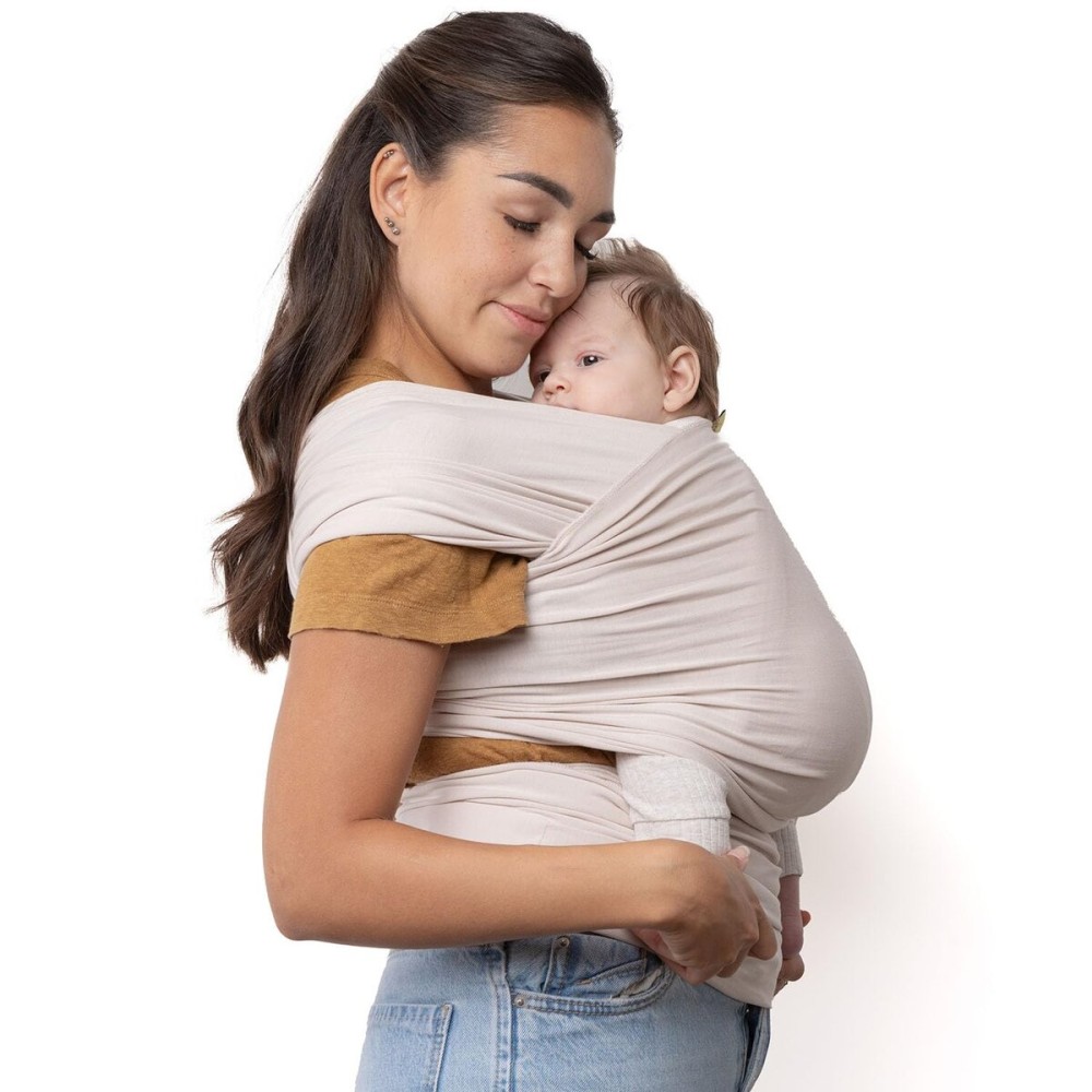 Boba Baby Wrap Carrier - Original Baby Sling Carrier for Newborns (7-35 lbs), Soft, Secure, Hands-Free & Ergonomic, Ideal for Comfortable Bonding, New Parents (Serenity Organic Stone)