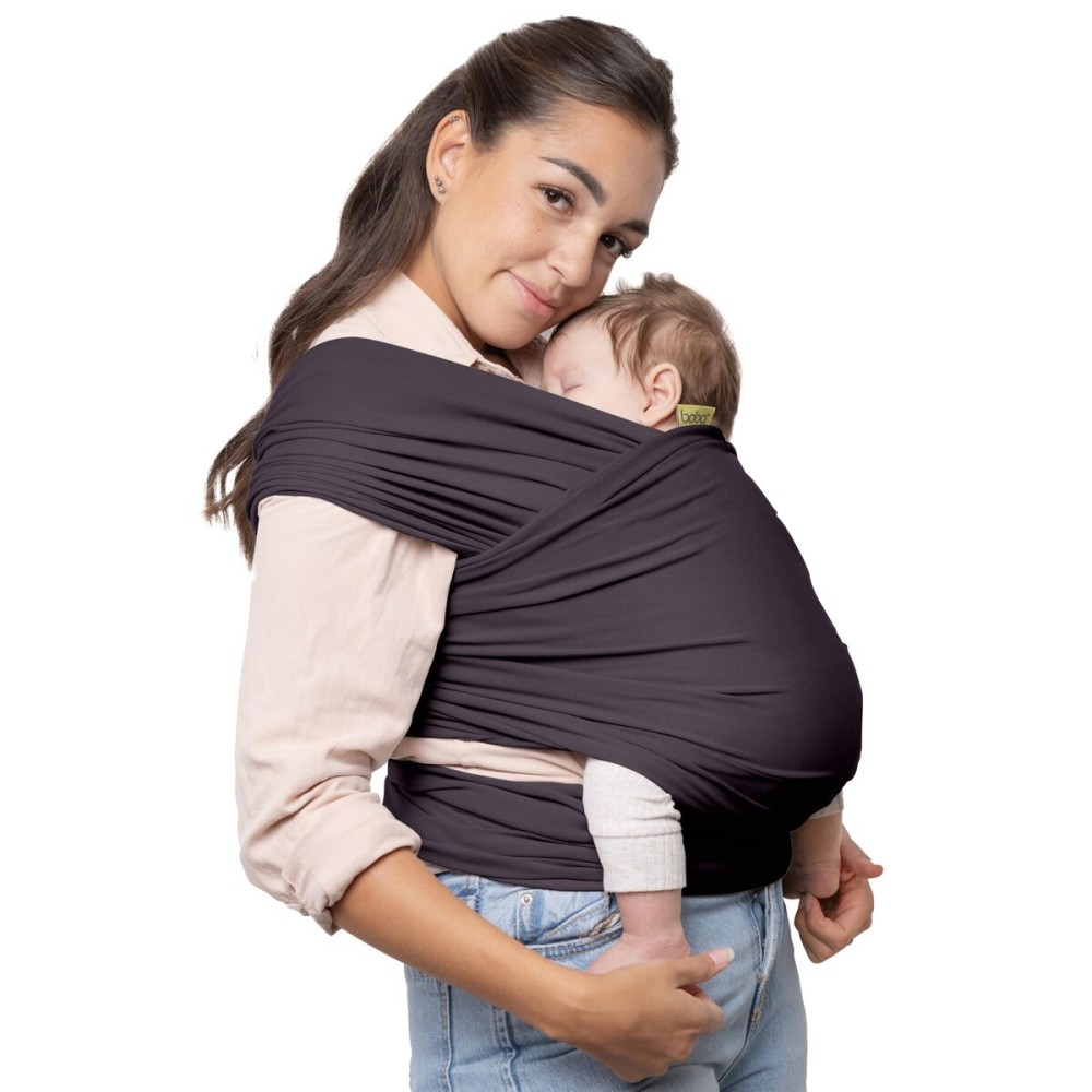 Boba Baby Wrap Carrier - Original Baby Sling Carrier for Newborns (7-35 lbs), Soft, Secure, Hands-Free & Ergonomic, Ideal for Comfortable Bonding, New Parents (Serenity Charcoal)