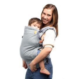 Beco Baby Carrier Toddler Carrier with Extra Wide Seat, 100% Cotton Toddler Carrying Backpack Style and Front-Carry, Lightweight & Breathable Child Carrier, 20-60 lbs (Grey)