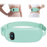 Portable Heating Pad for Cramps, Upgrade Cordless Electric Period Fast Heating Pad for Back Pain Relief Menstrual Belt 6 Heat 6 Massage Modes Gift for Women Girls Her Girlfriend Light Green