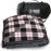 BRAWNTIDE Large Outdoor Waterproof Blanket - Thick Tartan Plaid Fleece, Warm, Windproof, Sandproof, Ideal for Camping, Parks, Grass, Hiking, Travel, Includes Stuff Sack, Shoulder Strap (Plaid Black)
