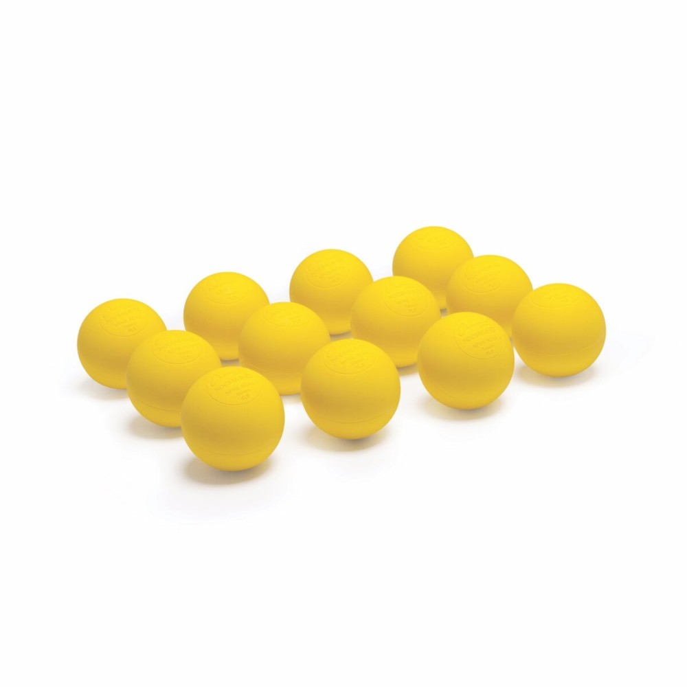 Champion Sports Lacrosse Balls - Official Size Equipment for Professional, College & Grade School Games, Practices & Recreation, NCAA, NFHS & SEI Certified, 12-Pack, Yellow