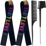 XConstellation Elastic Wig Bands with Melting and Adjustable Magic Buckle for Lace Frontal Wigs, Edges Lay and Grip, Suitable for Wig Bands and Edges (2PCs, ColorLove)