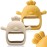 2 Packs Baby Teething Toy Silicone Teething Mitten for Babies Over 3 Months Anti Dropping Wrist Hand Teethers Baby Chew Toys for Sucking Needs, BPA Free (Ginger & Caramel)