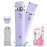 Cayzor Bikini Trimmer and Shaver Kit for Women - 2-in-1 Wet/Dry Electric Body Hair Trimmer Facial Hair Removal Cordless Waterproof Bikini Shaver Razor for Face Lip Chin Pubic Underarm Legs (Purple)