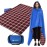 DUKUSEEK Waterproof Stadium Blanket with Hood, Wine Red Plain Waterproof Outdoor Blankets