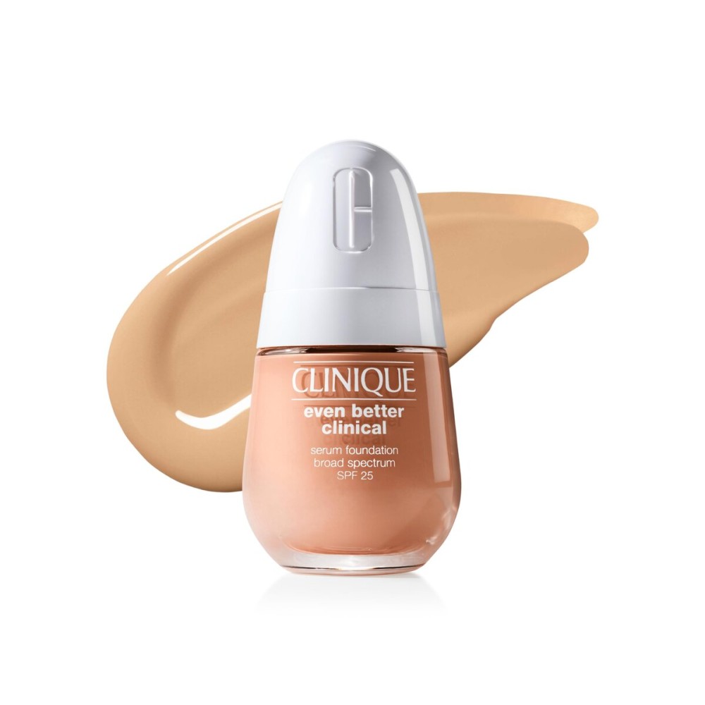 Clinique Even Better Clinical Serum Liquid Foundation SPF 25 With Vitamin C, Salicylic Acid + Hyaluronic Acid For Combination to Oily Skin Types | Full Coverage + Matte Finish, Vanilla, 1 Fl Oz