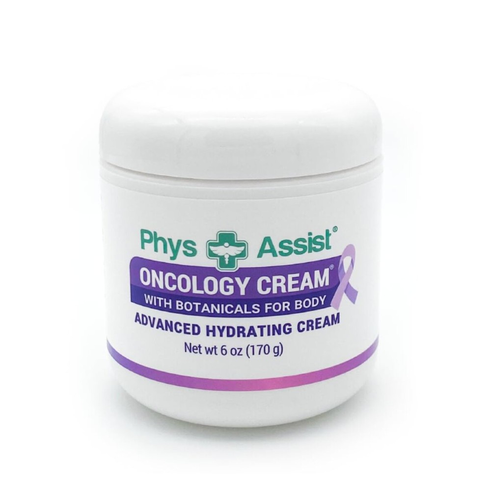PhysAssist - Oncology Body Cream with Botanicals, 6 oz. Soothing and Hydrating to Stressed Skin. Made with Oils of Lavender, Calendula, and Peppermint. Non-Irritant, Clinically Tested.
