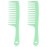 HYOUJIN Two Set Large Wide Tooth Comb - Detangling Wet or Dry Hair, Shower Comb for Women, Men, Curly, Long Hair, Green