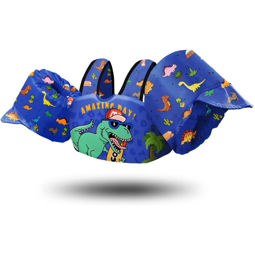 Chriffer Kids Swim Vest Life Jacket for 30-55 Pounds Boys and Girls, Toddler Floaties with Shoulder Harness Arm Wings for 2,3,4,5,6,7 Years Old Baby