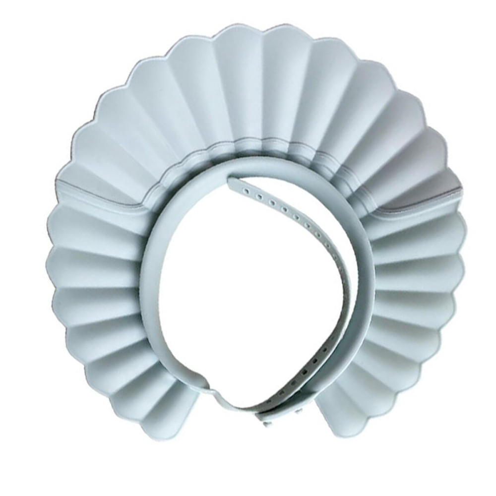 HOOYEE Safe Shampoo Shower Bathing Protection Bath Cap Soft Adjustable Visor Hat for Toddler, Baby, Kids, Children  (Haze Blue)