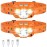 LHKNL Headlamp Flashlight, Lumen Ultra-Light Bright LED Rechargeable Headlight with White Red Light,2-Pack Waterproof Motion Sensor Head Lamp,8 Mode for Outdoor Camping Running Fishing- Orange