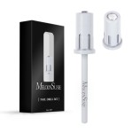 MelodySusie Crystal Top Mandrel Bit for Nails, 3/32\'\' Easy Off Nail Drill Bits for Sanding Bands, Suitable for Acrylic Nails Gel Manicures and Pedicures, White