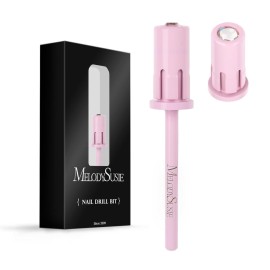 MelodySusie Crystal Top Mandrel Bit for Nails, 3/32\'\' Easy Off Nail Drill Bits for Sanding Bands, Suitable for Acrylic Nails Gel Manicures and Pedicures, Rose PinK