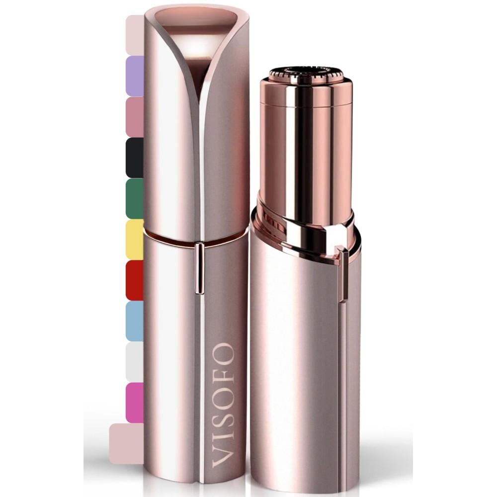 Facial Hair Removal for Women | Electric Razor Device Small Mustache Dermaplaning Remover Tools Tweezers Epilator Trimmer Face Dermaplane Shavers Beauty Gadgets Set Accessories by VISOFO (Andalusite)