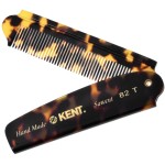 Kent 82T Handmade Folding Pocket Comb for Men, Fine Tooth Hair Comb Straightener for Everyday Grooming Styling Hair, Beard or Mustache, Use Dry or with Balms, Saw Cut Hand Polished, Made in England