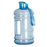 TOOFEEL 2.2 Liters Gym Big Sports Water Bottles for Men - Reusable BPA Free Plastic Clear Water Jug - Unique Water Bottles, Comfurtable to Touch and Easy to Clearn - Transparent Light Blue