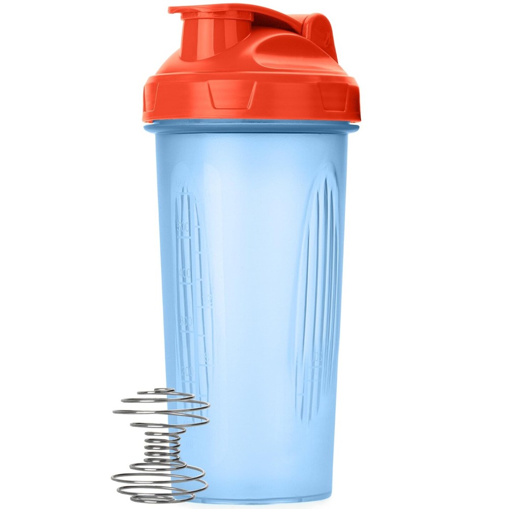 Mr. Pen- Shaker Bottles for Protein Mixes, 28 oz, 1 Pack, Blue With Orange Top, Protein Shaker Bottle with Wire Whisk Ball, Blender Bottle