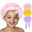 3 Pcs Kids Silk Bonnet for Sleeping - Baby Hair Bonnet for Sleep,Kids Satin Bonnets for Girls with Adjustable Wide Elastic Band,Sleeping Cap for Teens Toddler Child Curly Hair(Pink+Purple+Yellow)