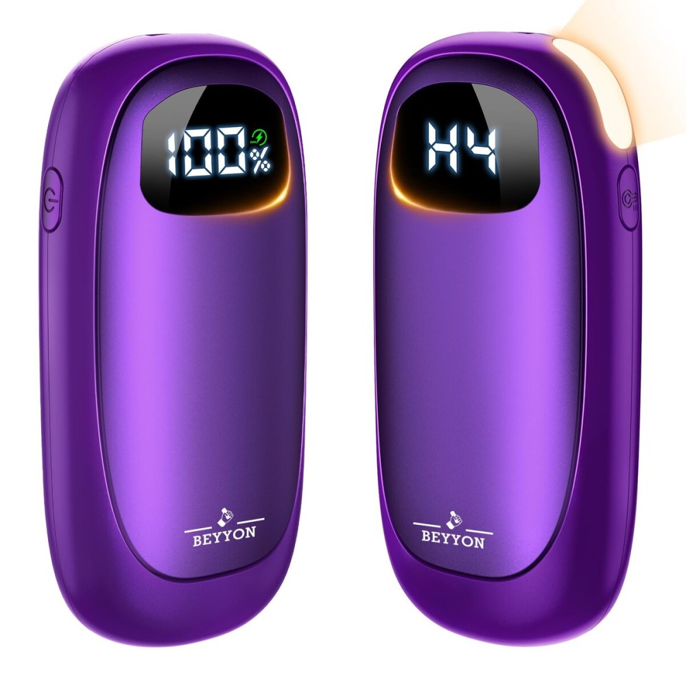 Hand Warmers Rechargeable-Electric Hand Warmers, Max 16 Hrs Warmth Up to 127, LED Display & Flashlight, Dual-Side Heating Portable Heater, Hunting Camping Essentials, Gifts for Men Women Raynauds