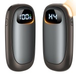 Hand Warmers Rechargeable-Electric Hand Warmers, Max 20 Hrs Warmth Up to 131, LED Display & Flashlight, Dual-Side Heating Portable Heater, Hunting Camping Essentials, Gifts for Men Women Raynauds