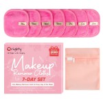 Orighty Makeup Remover Cloths 7-Day Set, Premium & Reusable Makeup Remover Pads, Erase Make-up With Just Water, Make-up Set For Eyes, Lips, Foundation and more, Ideal Choice For Women (Pink)