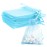 Sheer Organza Bags - 50 Pcs, Small with Drawstring, Jewelry Gift Bags for Parties & Weddings, Mini Candy Bags, Lake Blue