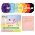 Orighty Makeup Remover Cloths 7-Day Set, Premium & Reusable Makeup Remover Pads, Erase Make-up With Just Water, Make-up Set For Eyes, Lips, Foundation and more, Ideal Choice For Women (Rainbow)