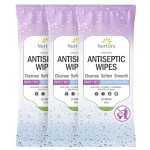 Nurture XL Antibacterial Body & Hand Wipes | Alcohol-Free Antiseptic Wet Sanitizer Towelettes for Germ Removal, Disinfecting Skin, Sanitizing Hands |Cleaning Cloths | Adults & Baby | Thick & Strong