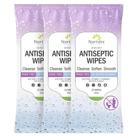 Nurture XL Antibacterial Body & Hand Wipes | Alcohol-Free Antiseptic Wet Sanitizer Towelettes for Germ Removal, Disinfecting Skin, Sanitizing Hands |Cleaning Cloths | Adults & Baby | Thick & Strong