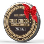 Viking Revolution Spiced Vanilla Solid Cologne for Men - 2 Oz Balm Cologne Travel Wax (Spiced Vanilla)
