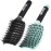 TaiBest Boar Bristle Hair Brush Set - Dry/Wet Hair Brush Detangler for Fine, Thick, Curly Hair - Curved and Vented Hair Brush for Women, Men or Kids