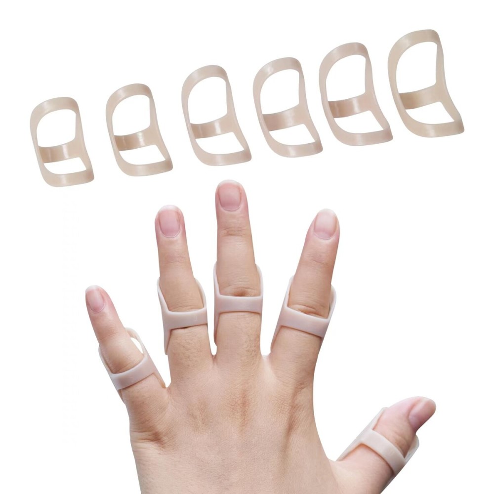 Soft Home 6 Pack Oval Finger Splints Waterproof Finger Splint for Arthritis, Trigger Finger,Mallet Fingers - Trigger Finger splints For Thumb, Index, Middle, Pinky or Ring Finger(3,3,4,4,5,5)