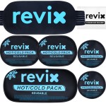 REVIX Ice Packs for Injuries Reusable, 5-Piece Set Hot and Cold Gel Ice Pack for Joints, Muscle, Post-Workout Recovery, Adjustable and Flexible Cooling Pads for Knees, Back, Arms and Neck