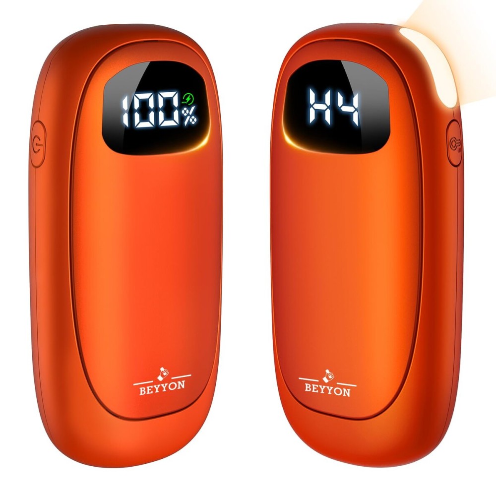 Hand Warmers Rechargeable-Electric Hand Warmers, Max 16 Hrs Warmth Up to 127, LED Display & Flashlight, Dual-Side Heating Portable Heater, Hunting Camping Essentials, Gifts for Men Women Raynauds