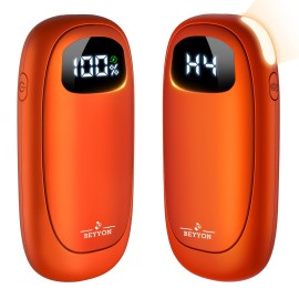 Hand Warmers Rechargeable-Electric Hand Warmers, Max 16 Hrs Warmth Up to 127, LED Display & Flashlight, Dual-Side Heating Portable Heater, Hunting Camping Essentials, Gifts for Men Women Raynauds