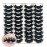 IFSOWDRA Dramatic Fluffy Lashes Mink 8D Volume Curly Fake Eyelashes Wispy Full 20mm/25mm Faux Mink Long Strip Lashes 20 Pairs Pack