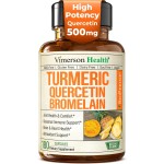 Quercetin with Bromelain Turmeric Curcumin Supplement - Allergy Relief, Immune & Joint Support - Organic Turmeric Supplement w/Bioperine for Enhanced Absorption, 180 Quercetin 500mg Capsules