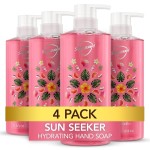 Safeguard Liquid Hand Soap, Micellar Deep Cleansing, Washes Away 99% Bacteria, Made with Natural Moisturizers, Enriched with Skin Conditioners, PH Balanced, Sun Seeker Scent 15.5 oz (Pack of 4)