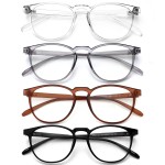BOSSWIN Blue Light Blocking Glasses for women/men - 4Pack Computer Reading/Gaming/TV/Phones Glasses Anti UV Glare Eyestrain