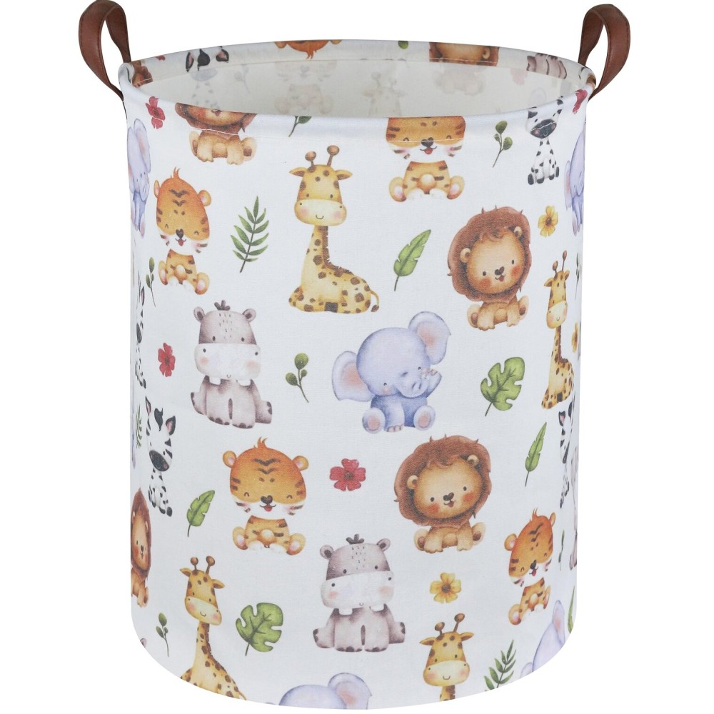 Sanjiaofen Kids Laundry Hamper,Baby Laundry Basket Animal Storage Baskets for Kids Room Decor,Nursery Hamper,Bedroom,Toy Organizer,(Cute Animal)