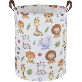 Sanjiaofen Kids Laundry Hamper,Baby Laundry Basket Animal Storage Baskets for Kids Room Decor,Nursery Hamper,Bedroom,Toy Organizer,(Cute Animal)