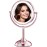 VESAUR Lighted Makeup Mirror Rose Gold Nickel, Double Sided 1X/10X HD Undistorted Magnifying Mirror, 8.5 Vanity Mirror with 3 Colors Dimmable 90 Bright LEDs, 360Swivel Two Power Supply, Luxury Gifts