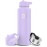IRON FLASK Camping & Hiking Hydration Flask with Straw, Wide Mouth Insulated Stainless Steel Sports Water Bottle - 40 oz Lavender