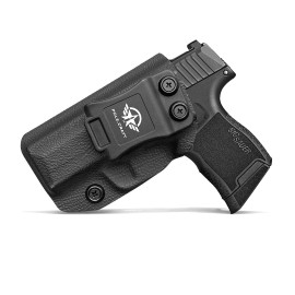 Sig P365 Holster IWB Dermatoglyph Kydex for Sig Sauer P365 / P365 SAS / P365 X Pistol - Sig Sauer P365 Gun Accessories - Sig 365 X / 365 SAS Holster (Black, Left Hand Draw)