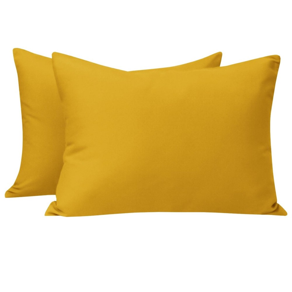 NTBAY Zippered Toddler Pillowcases Set of 2, 100% Brushed Microfiber 13x18 Pillowcases, Super Soft and Cozy Travel Kids Nursery Pillow Cases, 13x18 Inches, Ginger Yellow