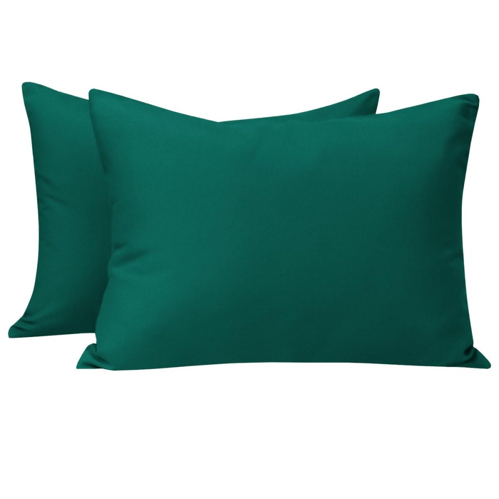 NTBAY Zippered Toddler Pillowcases Set of 2, 100% Brushed Microfiber 13x18 Pillowcases, Super Soft and Cozy Travel Kids Nursery Pillow Cases, 13x18 Inches, Dark Green