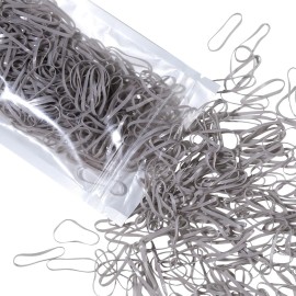Teenitor Hair Elastics,Rubber Bands for Hair, Elastics for Hair,Elastic Hair Bands,300pcs,Gray